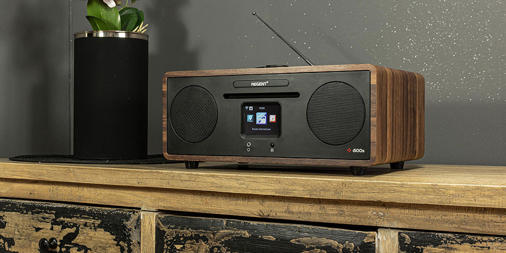 Radio Internet Ferguson Regent I200s - Wi-Fi, Bluetooth, DAB+, FM, Spotify Connect - Écran Couleur 2,4", Réveil, Commande Par App