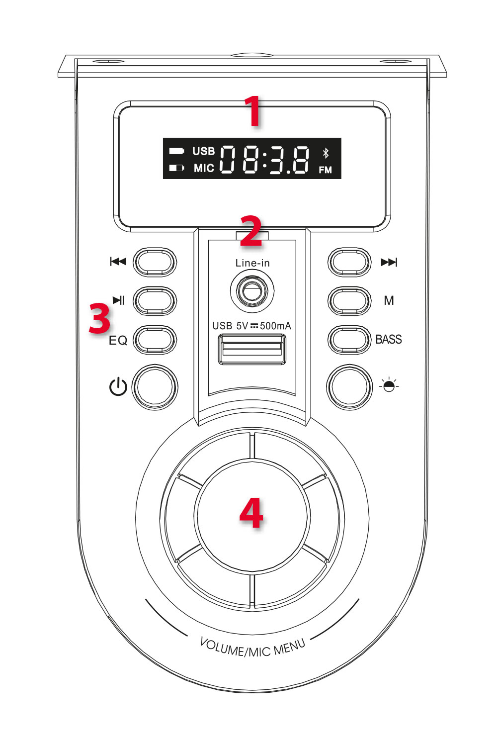 Regent Power Audio 400BT RGB FM Portable